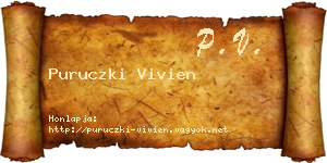 Puruczki Vivien névjegykártya